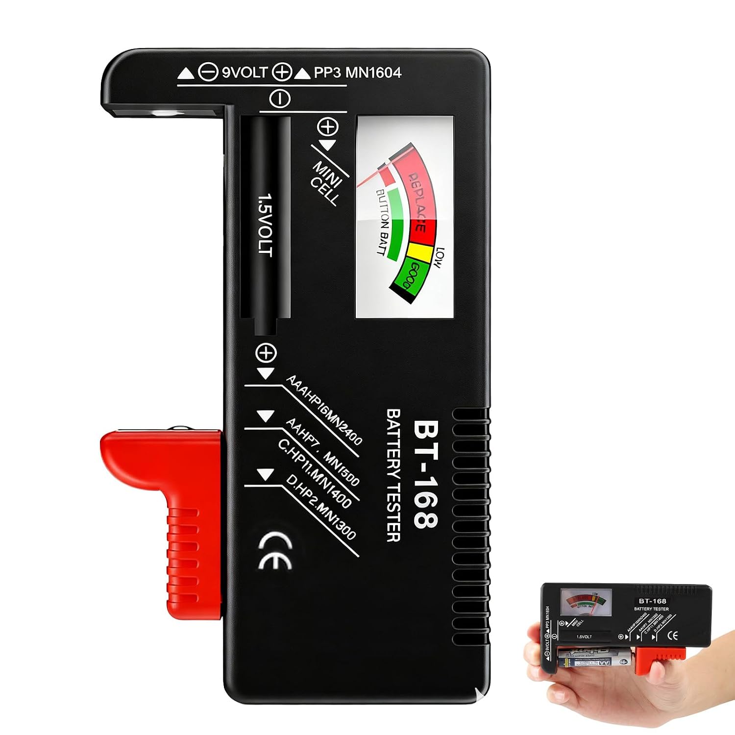 Universeller Batterietester – 1 Stück – Abs-kunststoff – Lcd-digitalanzeige – Für Aa-, Aaa-, Cd-, 9v- Und Knopfzellenbatterien – Kompakt Und Tragbar