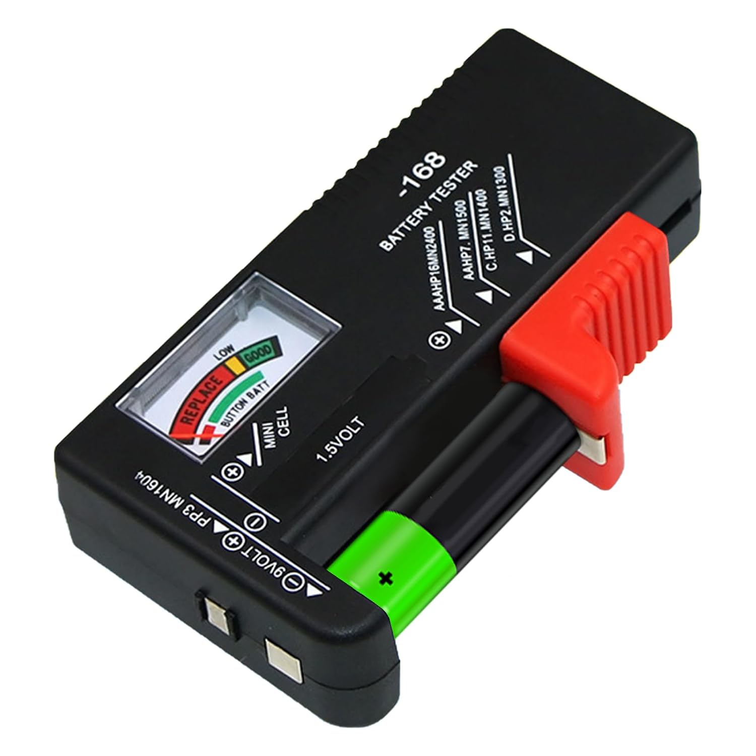 Batterietester – Analog – Universell Für Aa, Aaa, C Und 9 V – Batterie Nicht Enthalten – Für Den Privaten Und Professionellen Gebrauch
