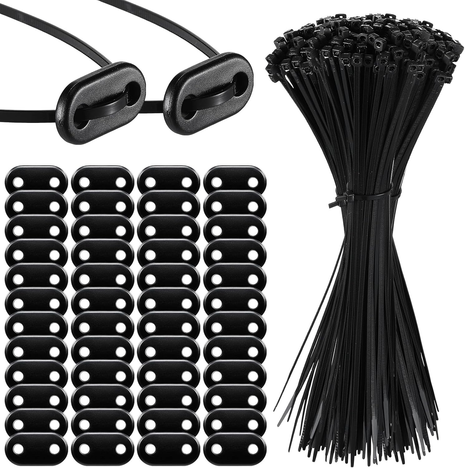 Sichtschutz-befestigungsset – 100-teilig – Strapazierfähiges Pvc – Für Garten- Und Balkonzäune – Paneele Und Kabelbinder