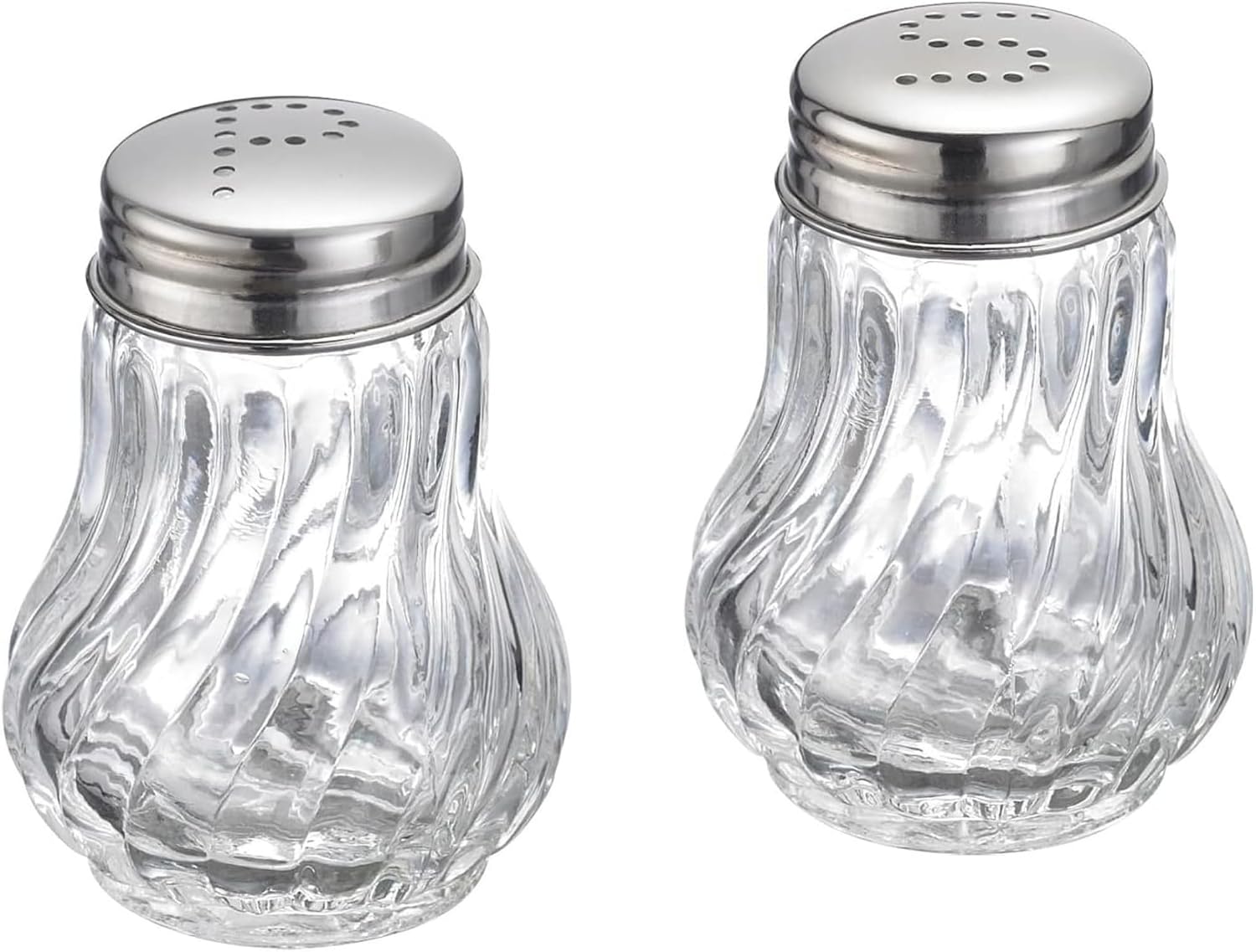 Salz- Und Pfefferstreuer – 2er-set – Glas Und Edelstahl – Präzise Dosierung – Für Küche Und Tisch – 50 Ml