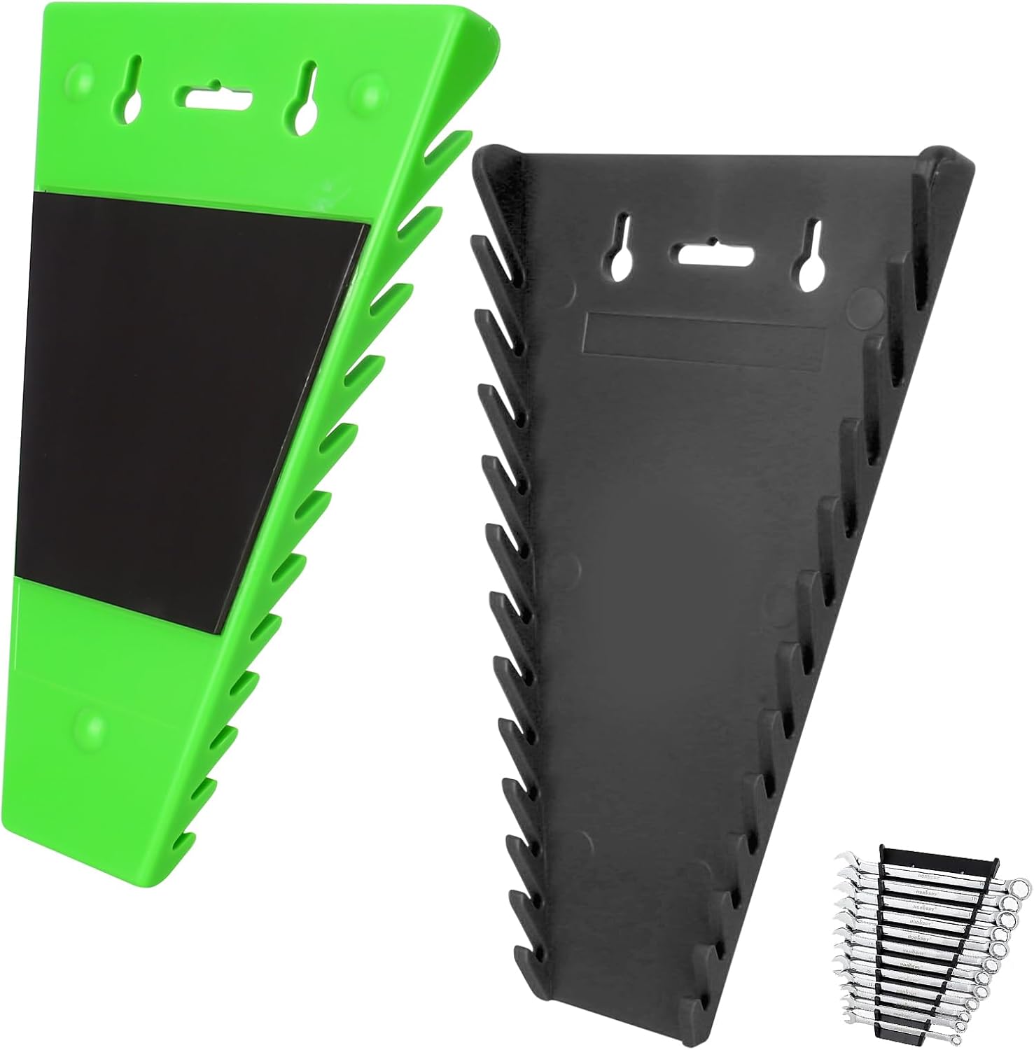 2er-set Magnetische Schlüsselhalter – Aufbewahrung Für 24 Teile – Robuster Stahl – Für Werkzeugschubladen – 2,5 Cm Dick