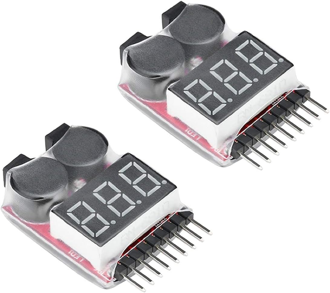 Akkutester – 2 Stück – Für Lipo- Und Li-ion-akkus – Unterspannungsalarm – Mit Led – 2–8s