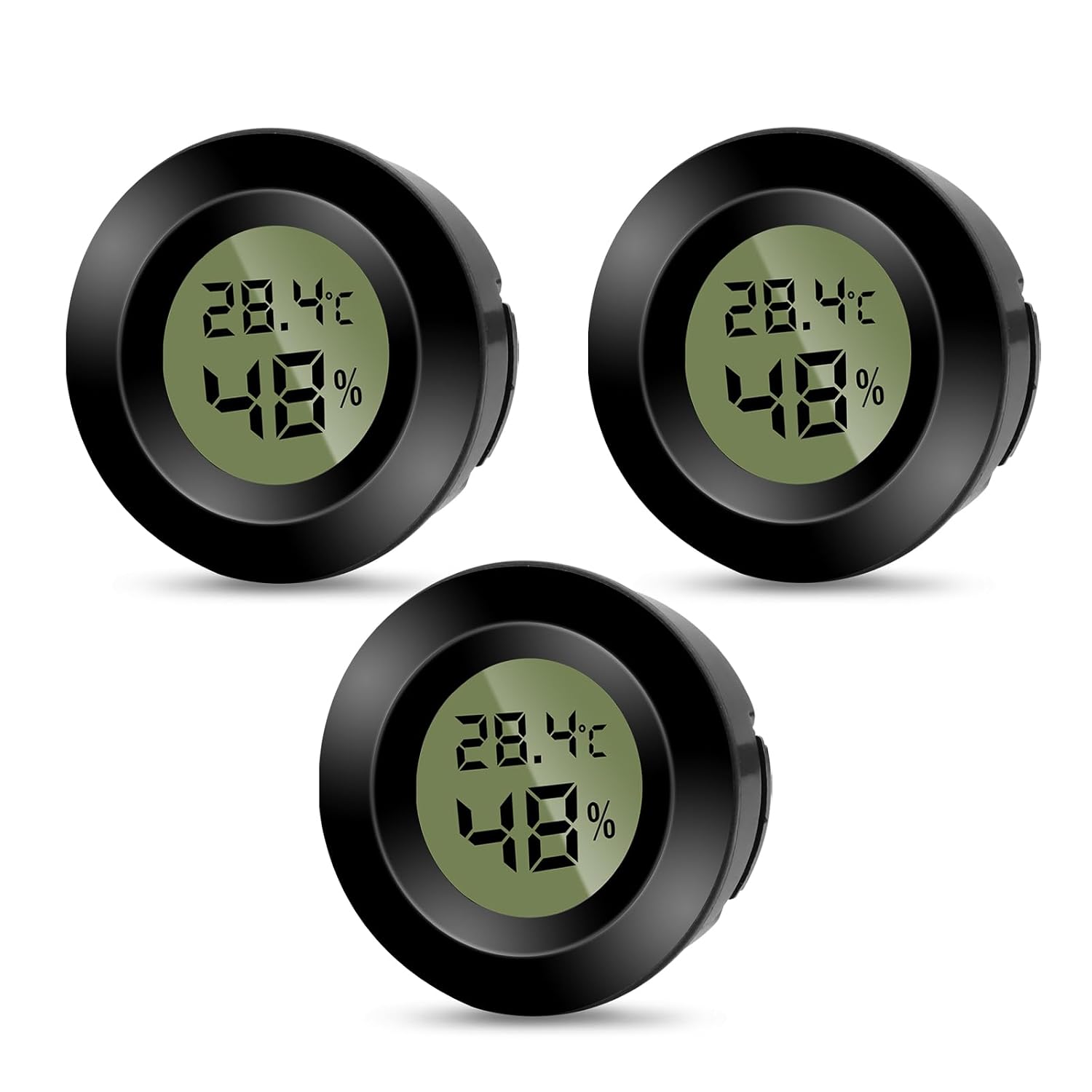 Thermometer – 3 Stück – Digital – Temperatur- Und Feuchtigkeitsüberwachung – Für Innen- Und Außenbereich – Lcd-bildschirm