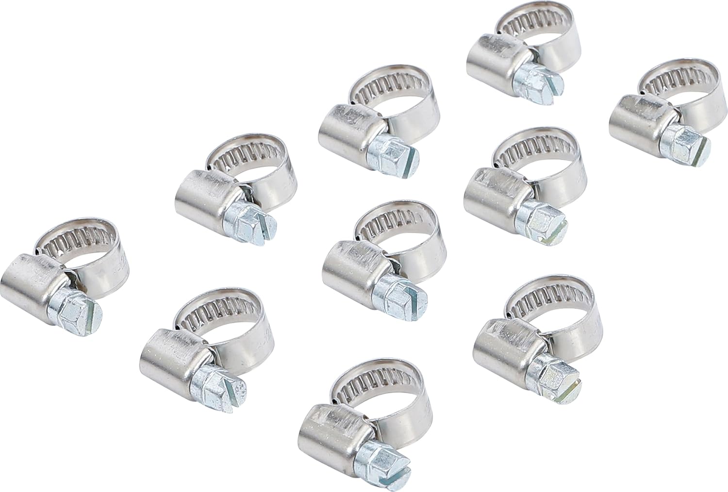 Edelstahl-schlauchschellen 8-12 Mm - 10er-pack - Edelstahl - Rohrbefestigung - Für Präsentationsständer