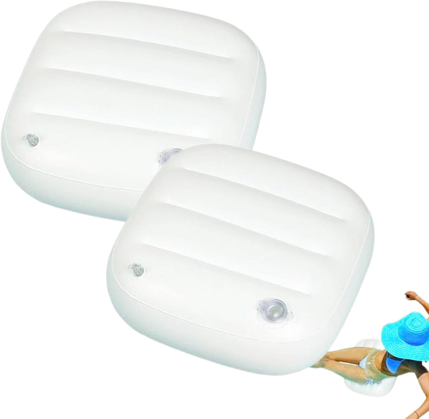Aufblasbarer Spa-sitz – 2-teilig – Pvc – Verstellbare Wasser-/luftzufuhr – Whirlpool/pool/badewanne