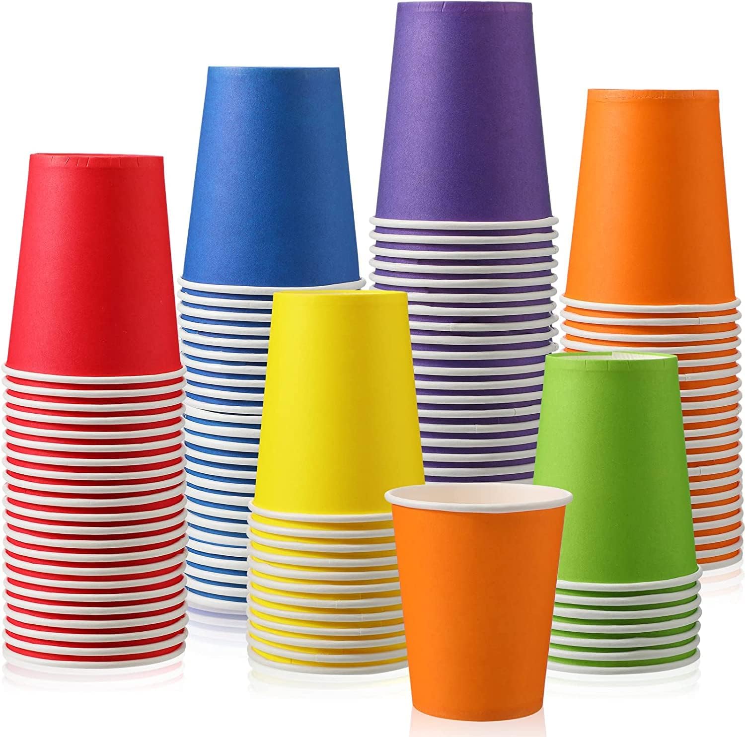 Pappbecher – 60 Stück – 250 Ml – Mehrfarbig – Biologisch Abbaubar – Für Partys Und Hochzeiten