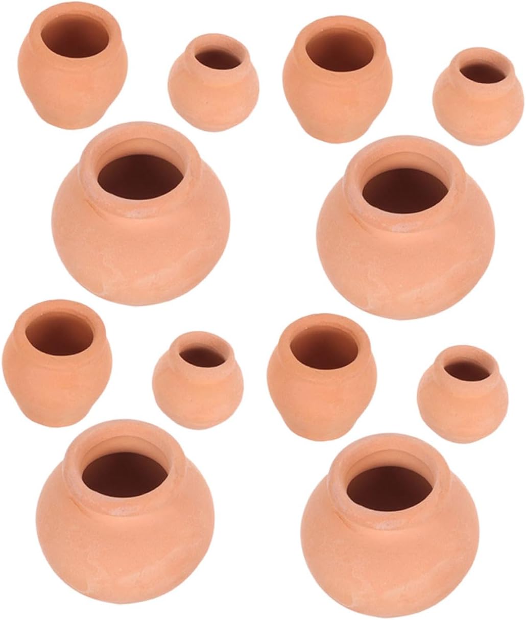 Set Mit 12 Keramiktöpfen – Mini-pflanzgefäße Für Sukkulenten Und Kakteen – Für Drinnen Und Draußen – Minimalistisches Design