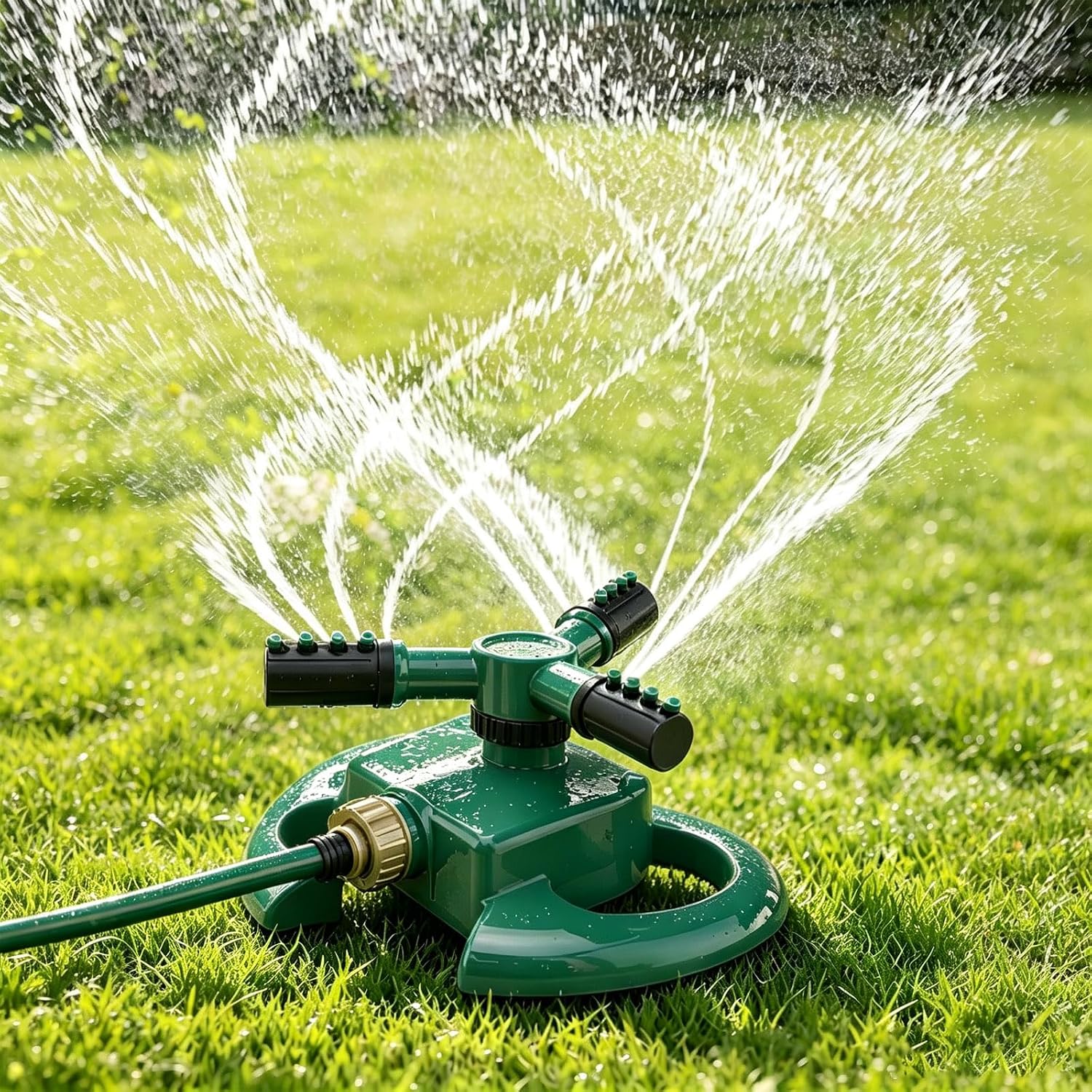 360° Drehbarer Rasensprenger – 1 Stück – Abs – Verstellbare Arme – Gartenrasen