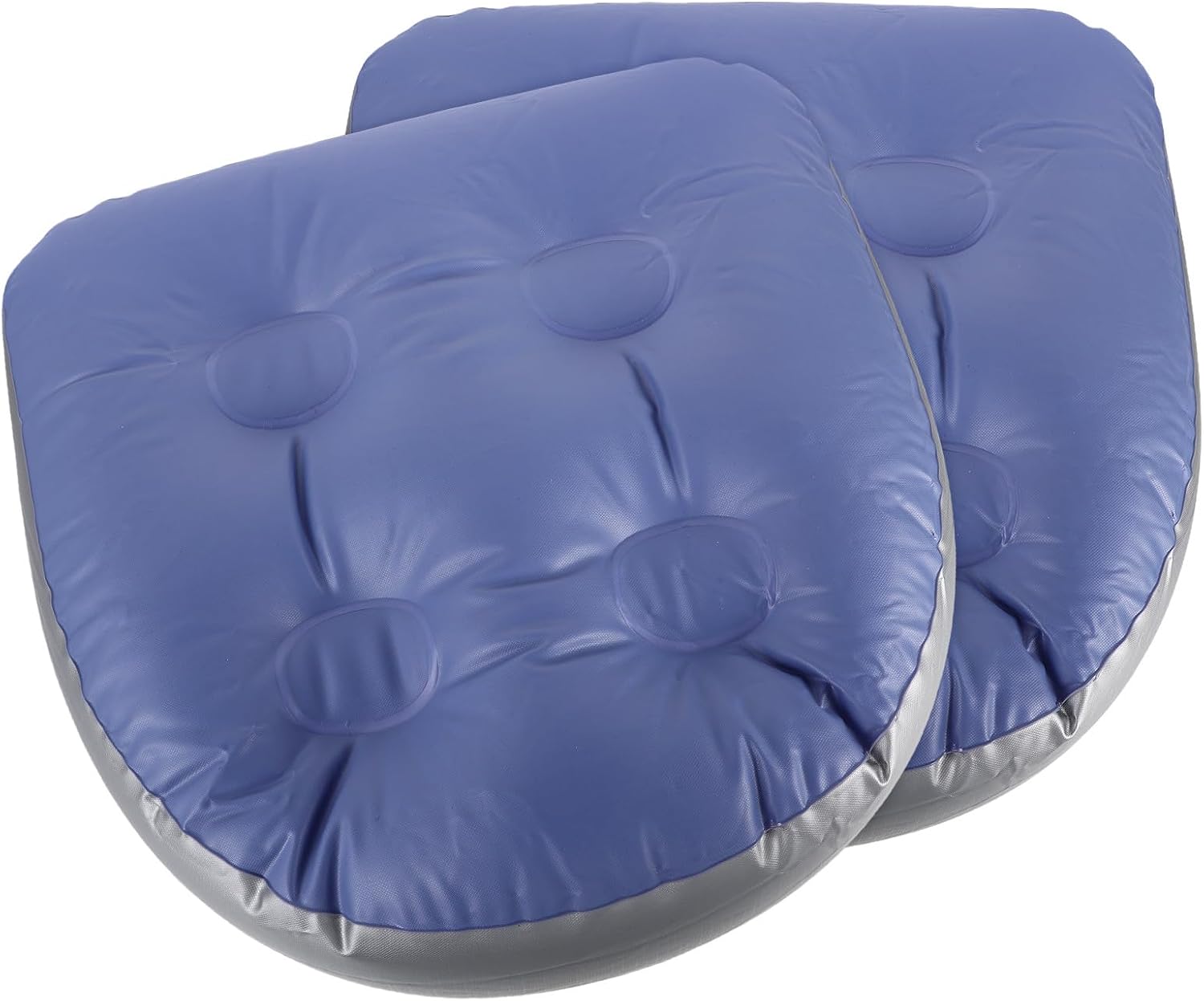 Aufblasbares Badewannenkissen – 2er-set – Hellblaues Pvc – Verstellbar Mit Saugnäpfen – Für Spa Und Sauna – 42 X 41 X 15 Cm