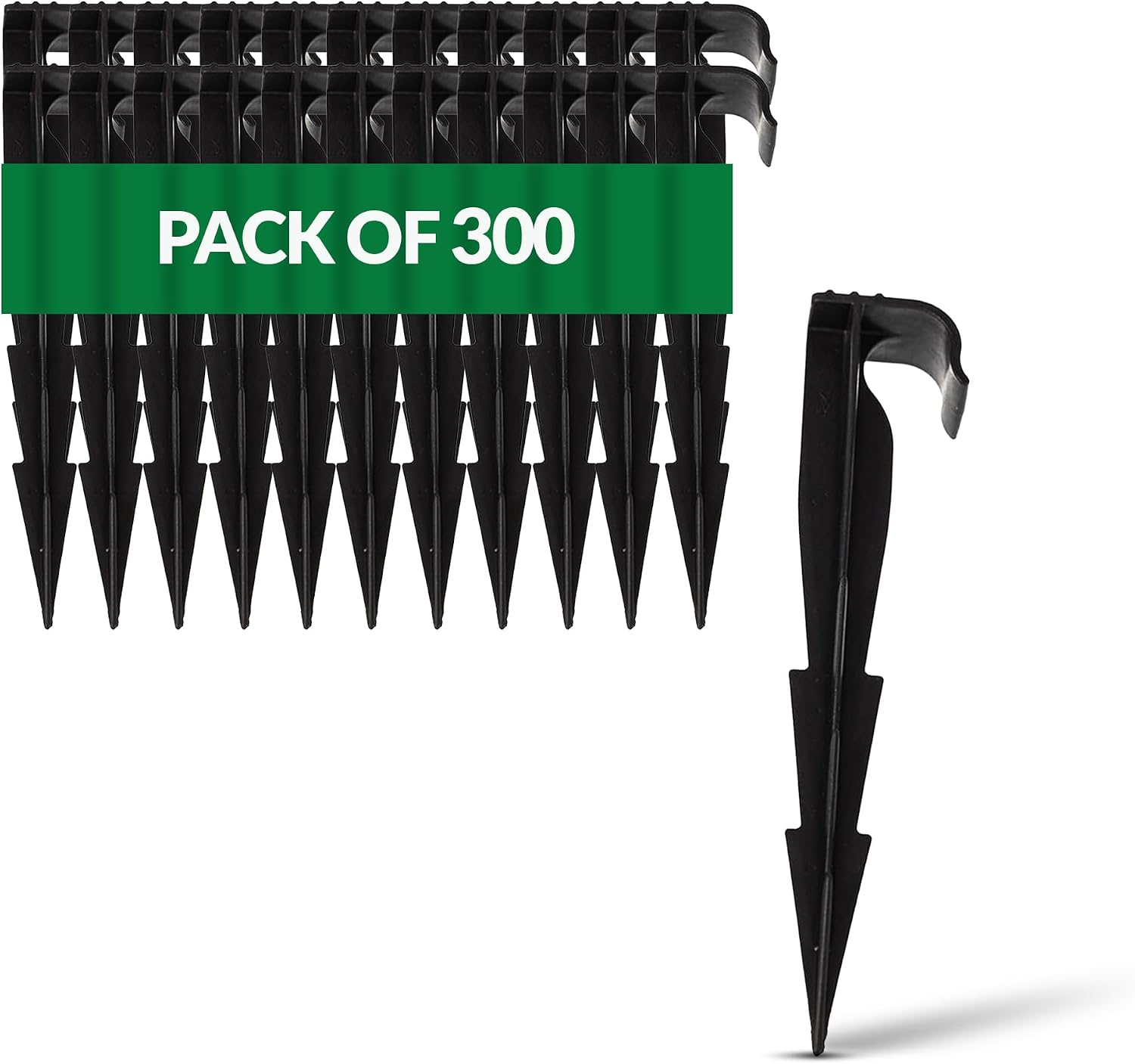 Befestigungspfähle – 300er-packung – Uv-beständiger Kunststoff – Für Bewässerungsschläuche – Garten Und Gewächshaus – 16 Cm