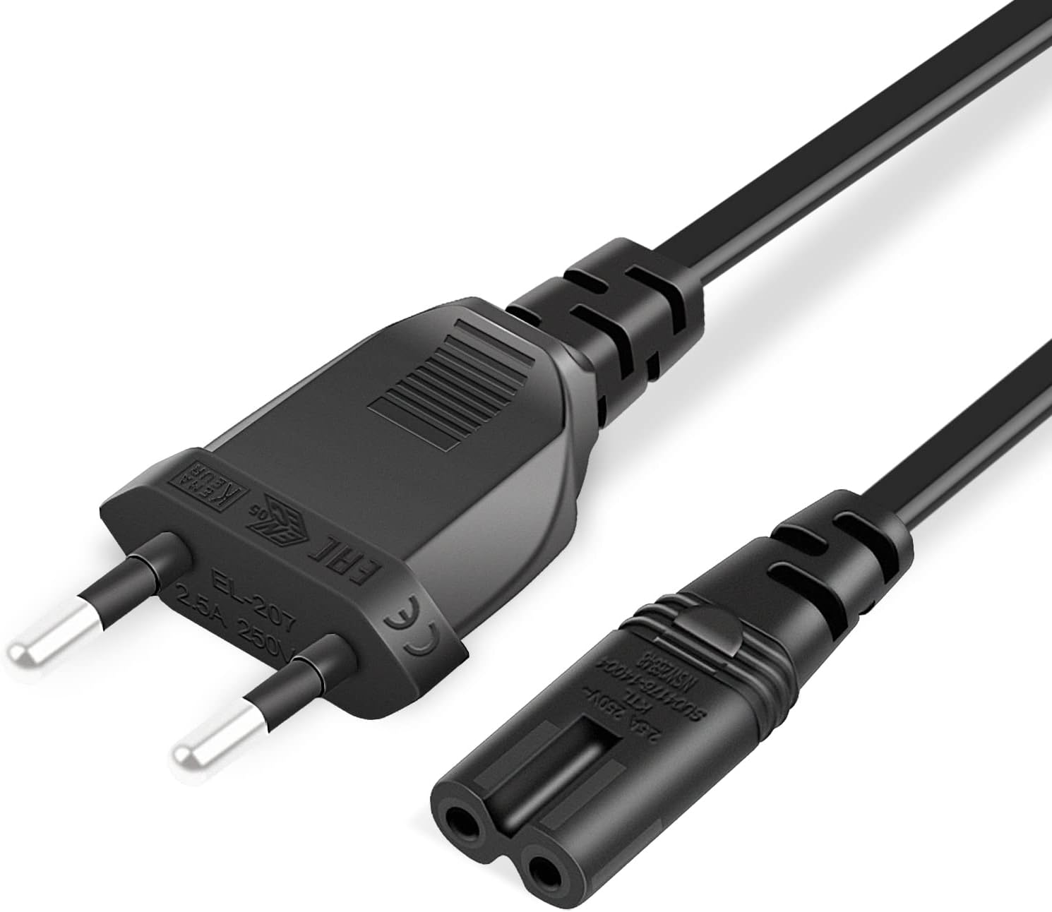 3 M Langes Stromkabel Für Ps5, Ps4, Ps3, Ps2, Xbox Series X, Xbox One S, Xbox One X, Europäischer 2-pin-stecker Auf C7 Euro 8 Doppelstecker