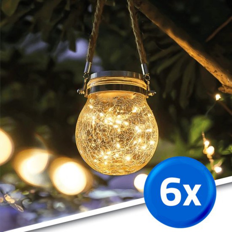 Betsy Solar-hängeleuchten Für Den Außenbereich – 6er-set – Warmweißes Licht – Gartenbeleuchtung – Solarbetriebene Außenleuchte