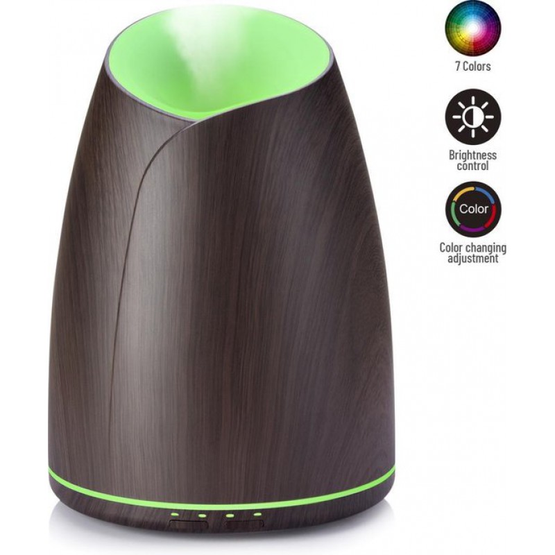 Aromadiffusor + Bluetooth-lautsprecher Mit 10 Ml Ätherischem Öl Von Neutriherbs – Duft – Luftbefeuchter – Aromatherapie – 500 Ml – Dunkelbraun