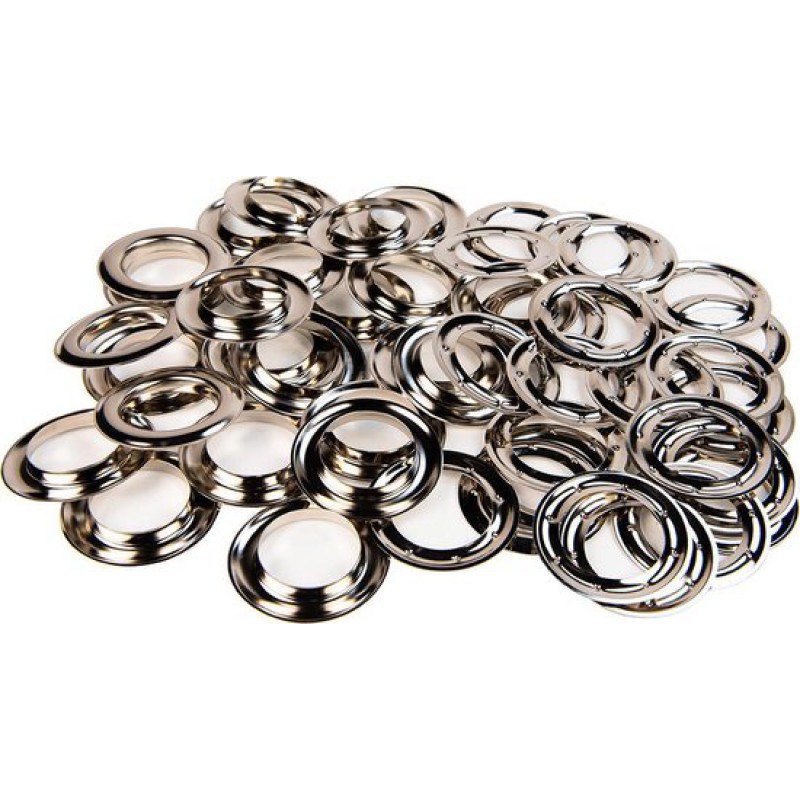 Planenladen – 18 Mm Vernickelte Kupferösen, 50 Stück, Werkzeuglos