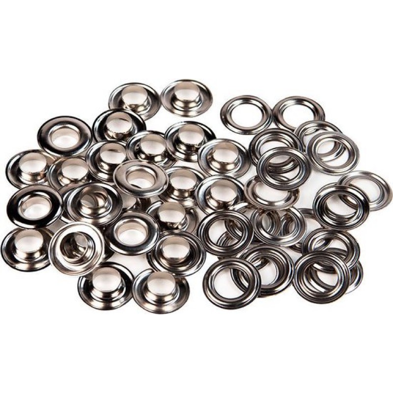 Planenladen – 12 Mm Vernickelte Kupferösen, 50 Stück, Werkzeuglos