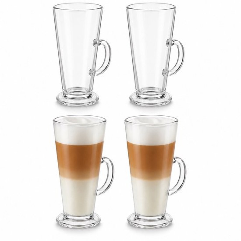 ® Latte-macchiato-gläser – 280 Ml – 4er-set – Einwandige Gläser – Latte-macchiato-gläser – Kaffeegläser – Cappuccino-gläser