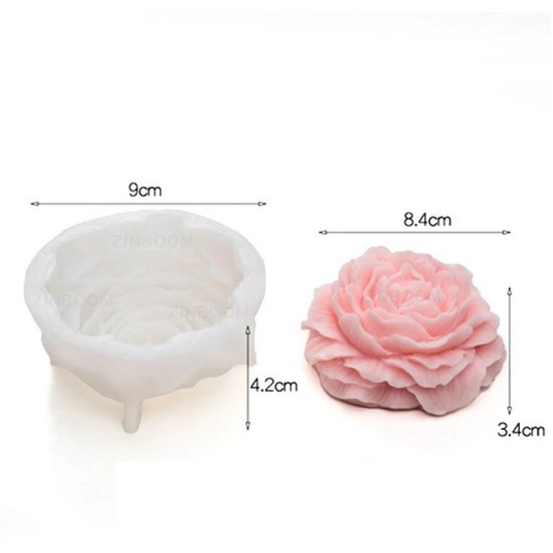 Wisegoods Premium 3d-silikonform – Große Blume 8 Cm – Multifunktionale Formen Für Seife, Kerzen, Gips Und Beton – Bastelzubehör – Diy
