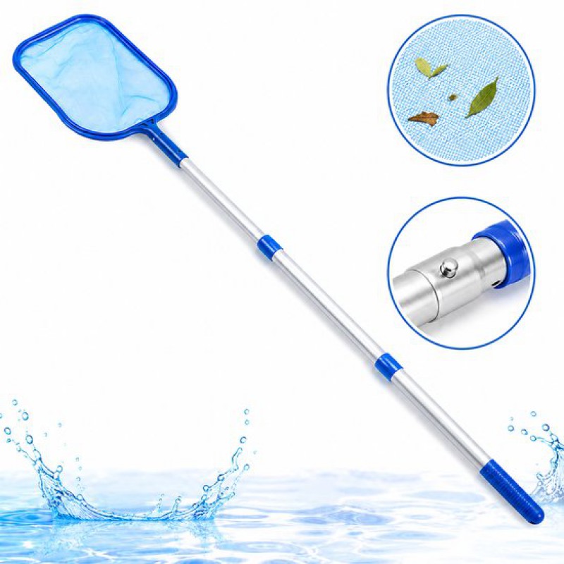 Poolskimmer Mit Teleskopstiel - Skimmernetz - Poolskimmer - Poolpflegeskimmer - (120 Cm)