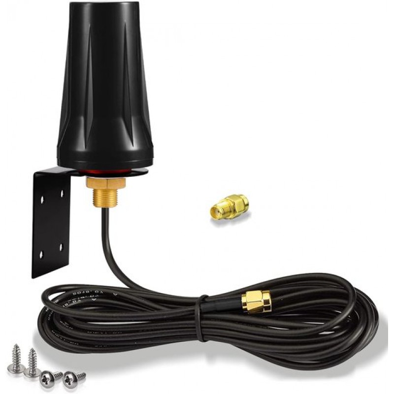 Outdoor 4g Lte 5 Dbi Antenne Mit Sma-anschluss, Wasserdichter Wandhalterung, Für Router, Gateway, Modem, Wi-fi Access Point, Wildkamera Und Energieverbrauchsmonitor Für Smart Home.