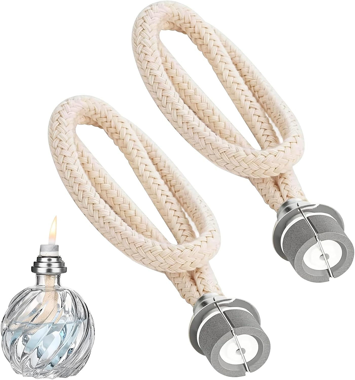 Set Mit 2 Ersatz-öllampenbrennern - Luftregulierung - Katalytischer Brenner Für Aromatherapie - Heimdekoration (18 Mm)