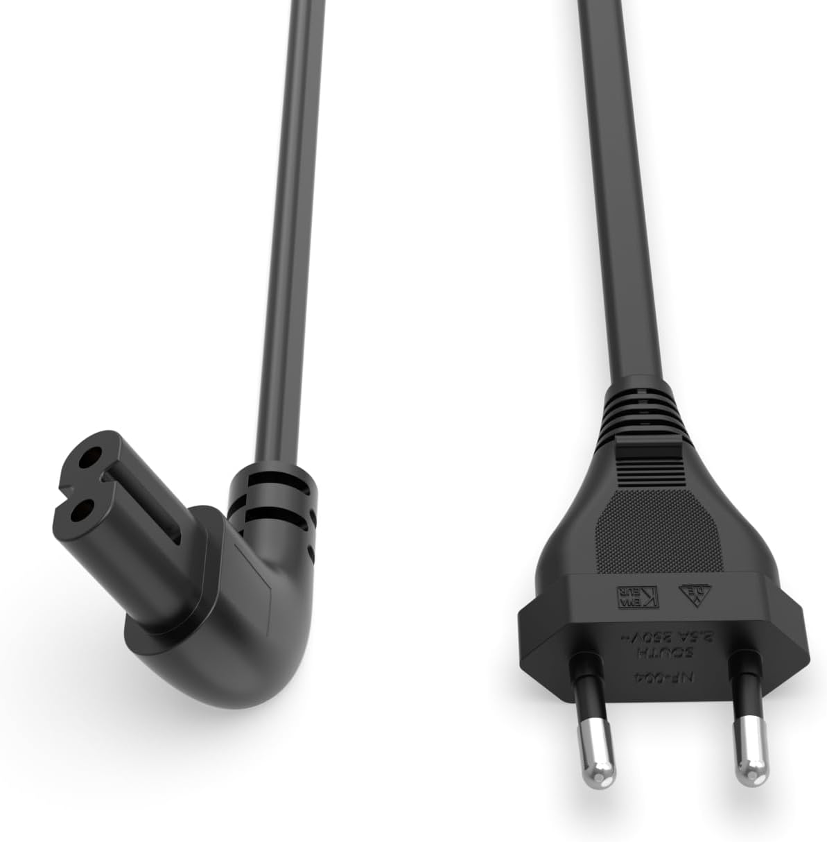 2 M Langes Tv-stromkabel – Netzkabel Für 90°-winkelstecker, Kompatibel Mit Samsung, Lg, Tcl, Sony, Philips, Hisense Und Panasonic.