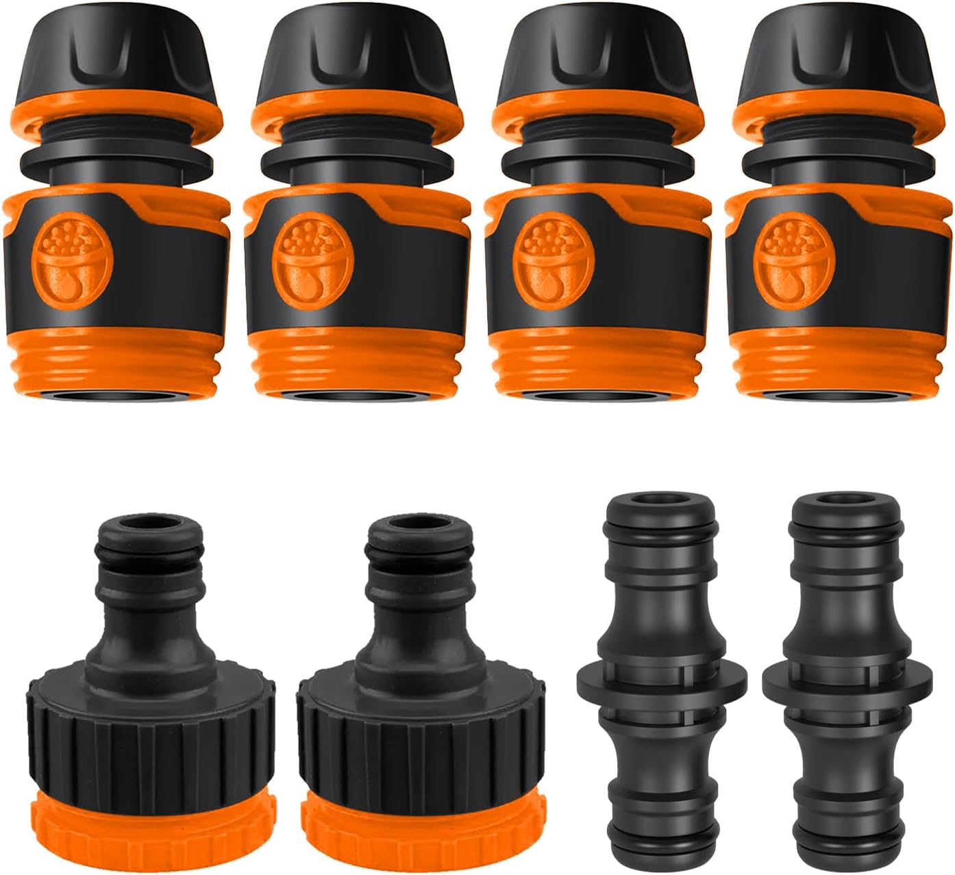 8-teiliges Schnellkupplungs-set Für Gartenschläuche, 1/2"-schlauchdüsen Und Gartenschlauchanschlüsse