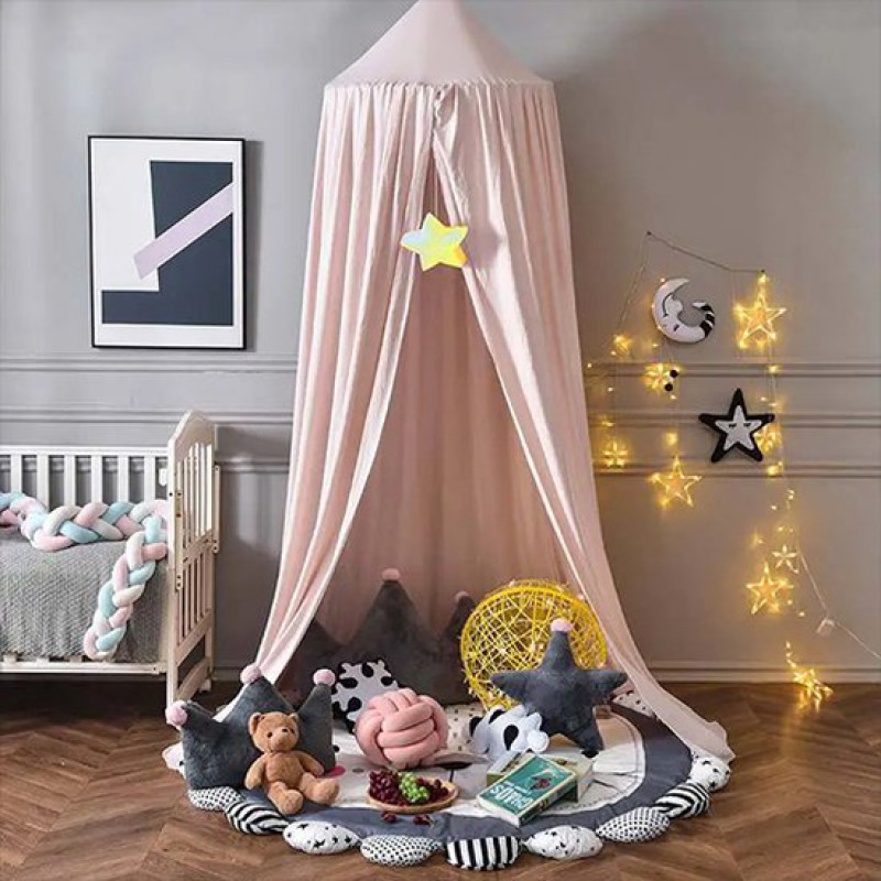 Attrezzo® Moskitonetz – Höhe 250 Cm – Hellrosa – Kinderzimmer – Babyzimmer
