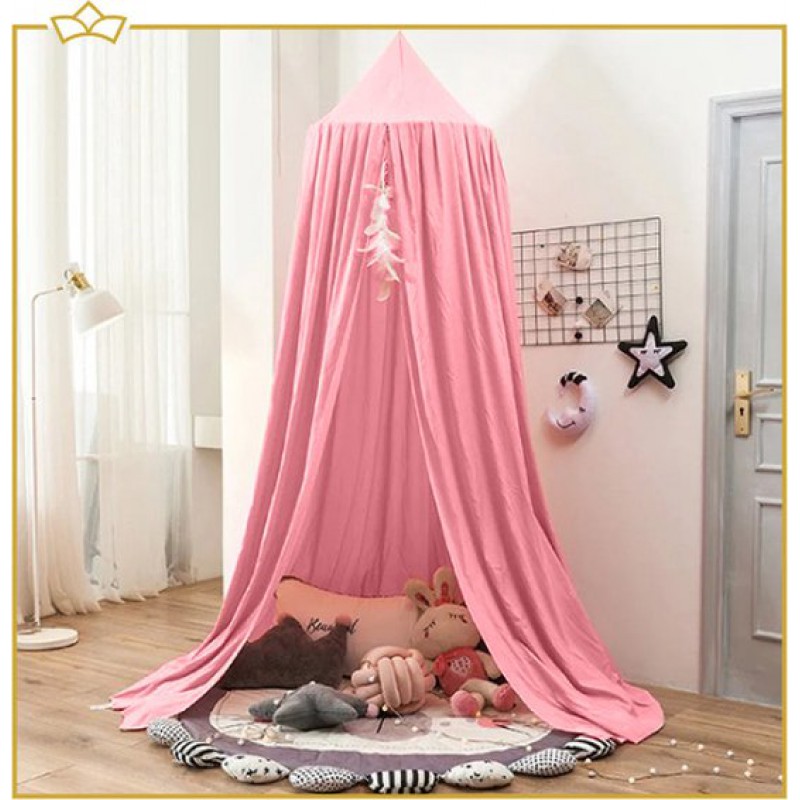 Attrezzo® Moskitonetz – Höhe 250 Cm – Pfirsichfarben – Kinderzimmer – Babyzimmer