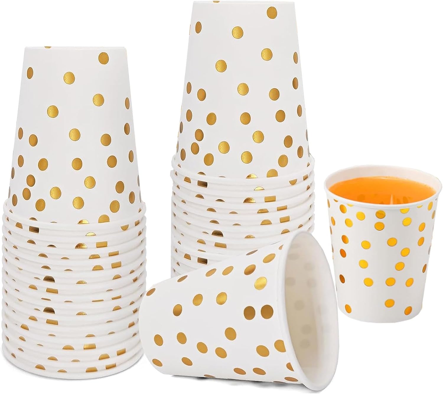 Einweg-pappbecher (250 Ml), 25 Stück, Biologisch Abbaubar, Ideal Für Partys, Kindergeburtstage, Jubiläen, Hochzeiten, Feiern, Outdoor-aktivitäten Und Weihnachten.