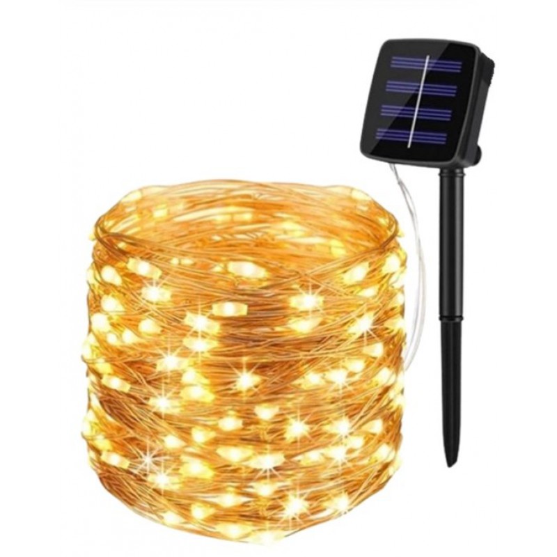 Weihnachtsdekoration – 102 M Lange Solar-led-lichterkette – Weihnachtsbeleuchtung Für Den Außenbereich Mit 1000 Leds – Wasserdichte Lampe Für Die Weihnachtsfeier