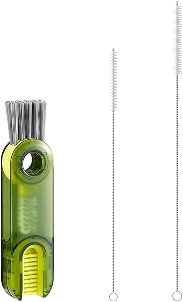 Reinigungsbürste, 1 Stück 3-in-1-reinigungsbürste Und 2 Stück Strohhalmbürsten, Deckelreinigungsbürste, Strohhalmreinigungsbürste