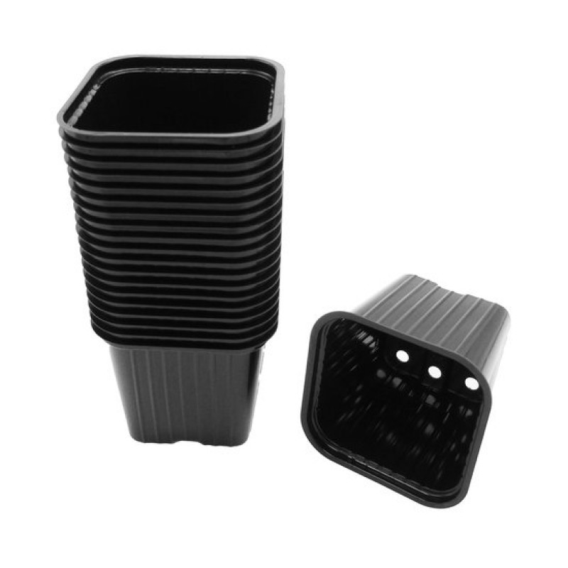 Anzuchttöpfe - 60er-packung - Schwarz - Kunststoff - 7 X 7 X 6 Cm - Vermehrungstöpfe