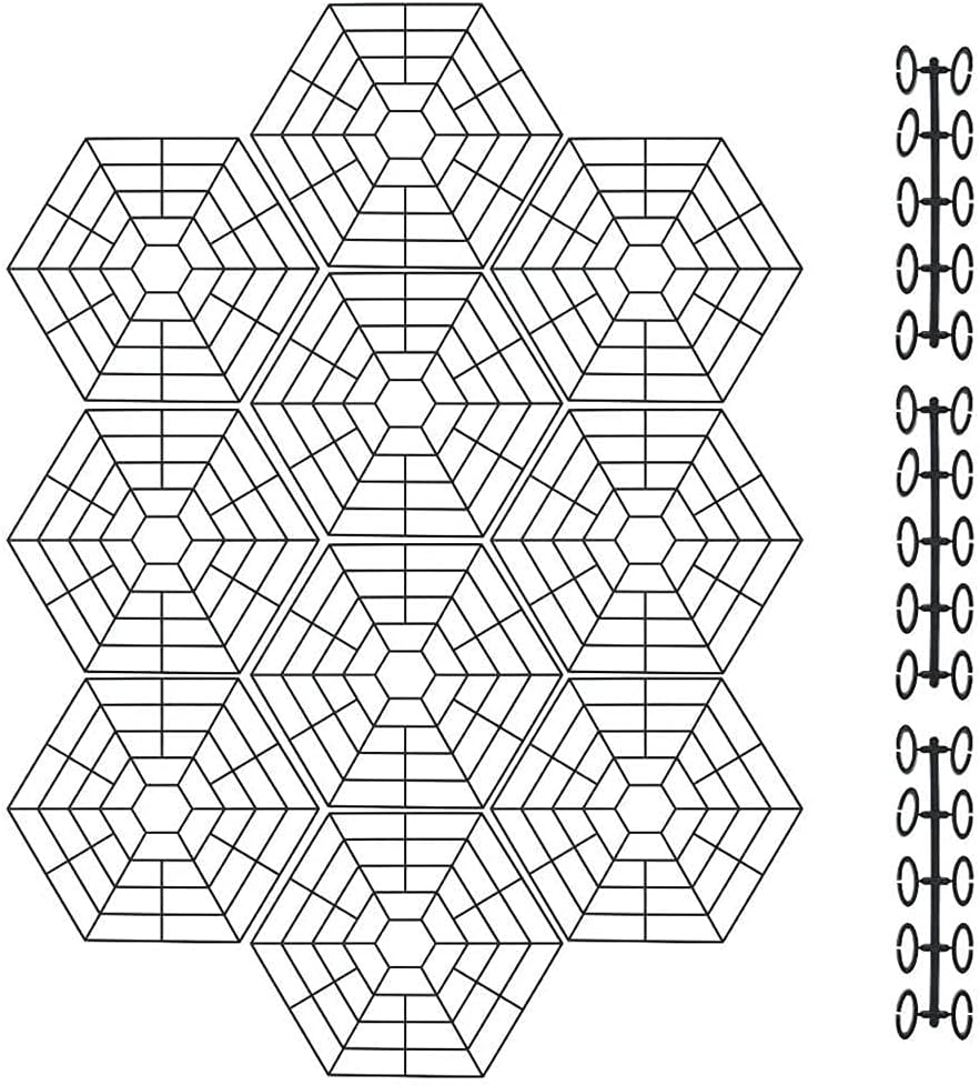 Teichschutznetz – 10-teilig – Pp-kunststoff – Schwimmend – Uv-beständig – Für Wassergärten – 26,8 X 26,3 Cm, Schwarz