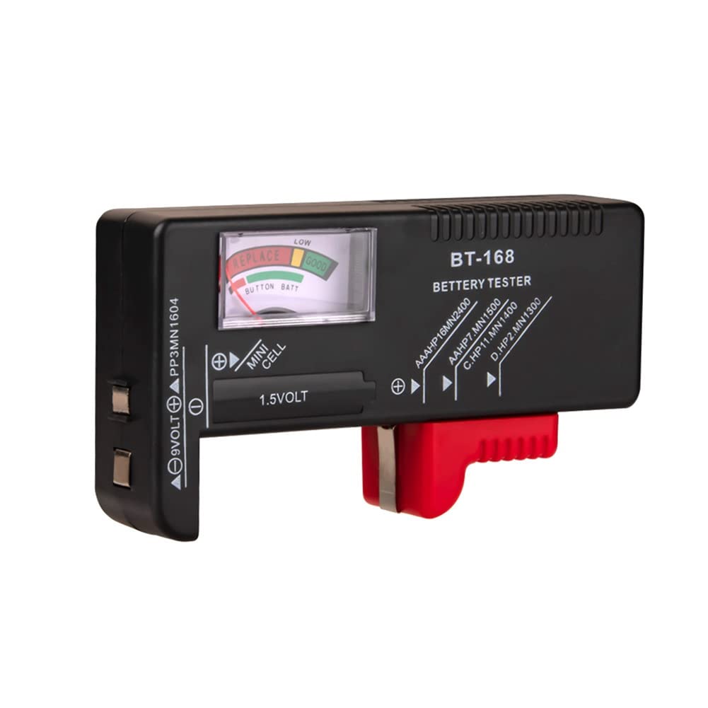 Universeller Batterietester – 1 Stück – Schwarzes Und Rotes Abs – Farbcodeanzeige – Für Aa, Aaa, Cd Und 9 V – Kompakt