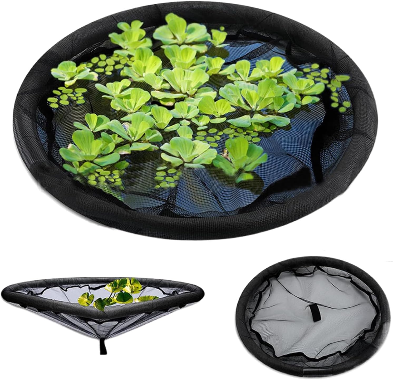 Teichsicherheitsnetz – 1 Stück – Schwarzes Polyester – Feinmaschig, Vogelsicher – Für Gartenteiche Und Wasserpflanzen – 60 Cm