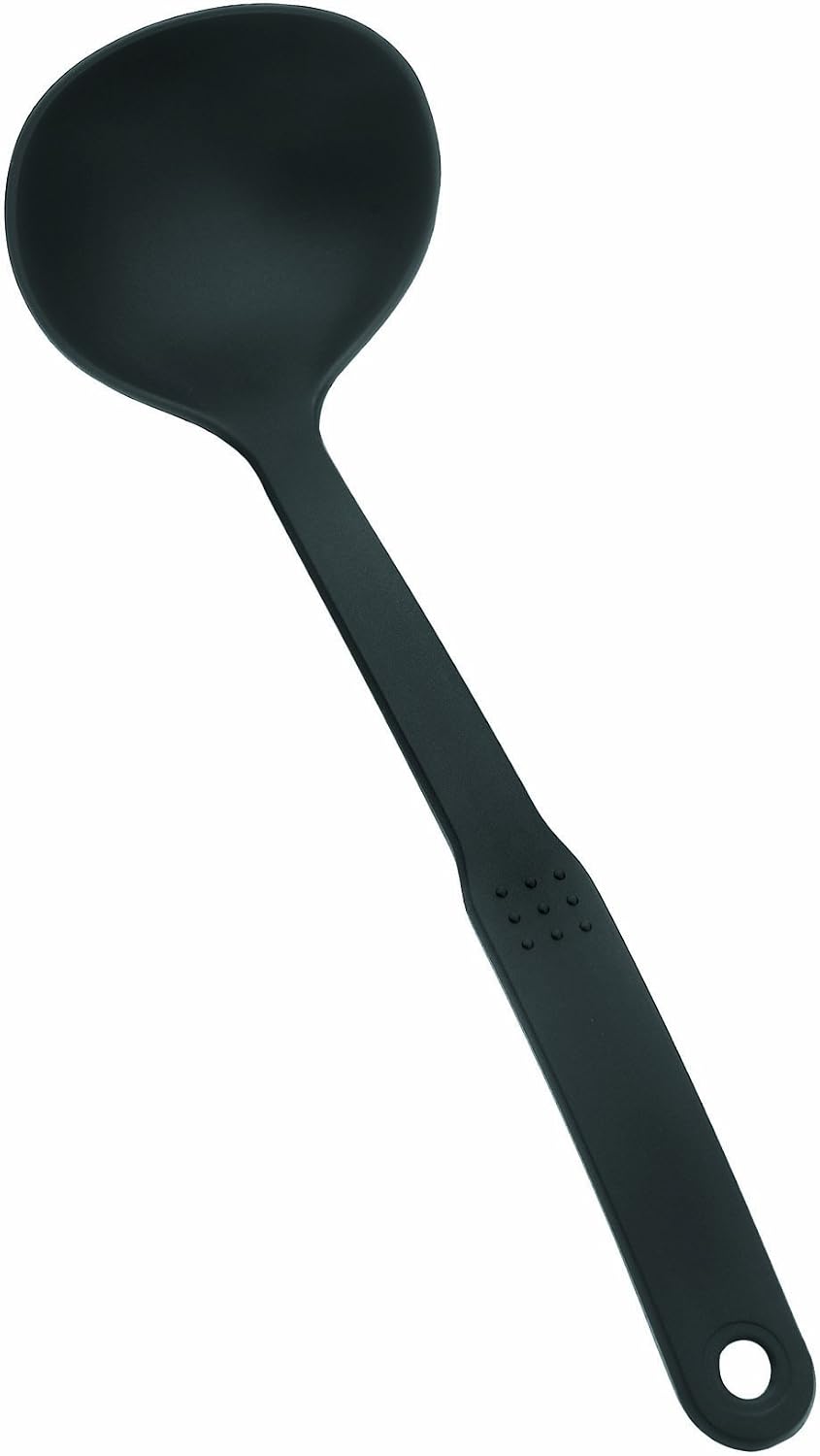 Nylon-schöpfkelle – 1 Stück – Schwarz – Hitzebeständig Bis 210 °c – Für Den Professionellen Und Privaten Gebrauch – 30 Cm