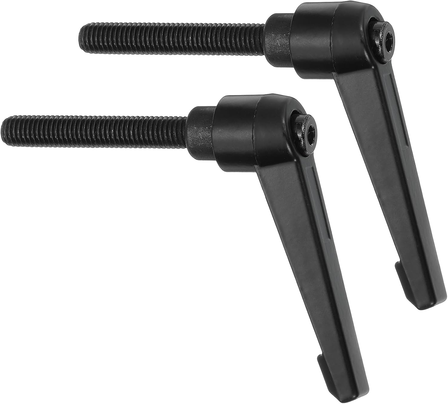 2 Stück M8 X 50 Mm Verstellbare Druckknopfgriffe Mit Außengewinde, Schnellspann-zahnstange Und Ritzel Für Drehmaschinen, Schwarz
