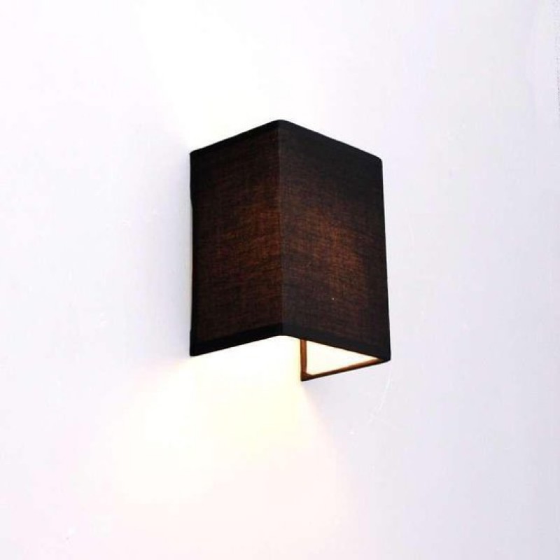 Vete – Wandleuchte Mit Lampenschirm – 1-flammig – 15 Cm – Schwarz