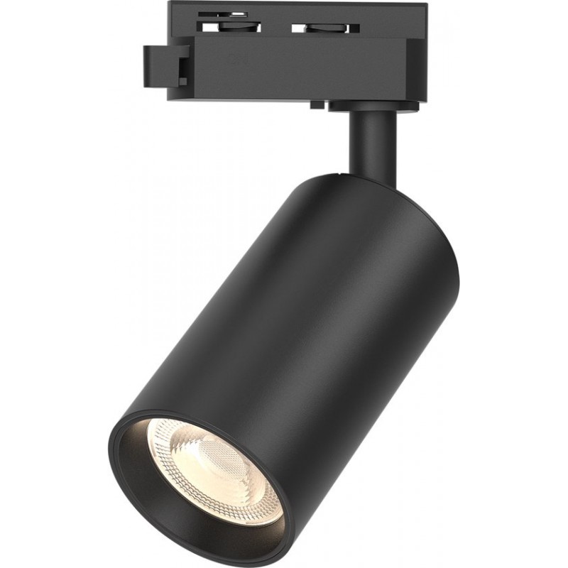 Led-schienensystem – Schienenstrahler – Basto – Gu10-sockel – Einphasig – Rund – Mattschwarzes Aluminium