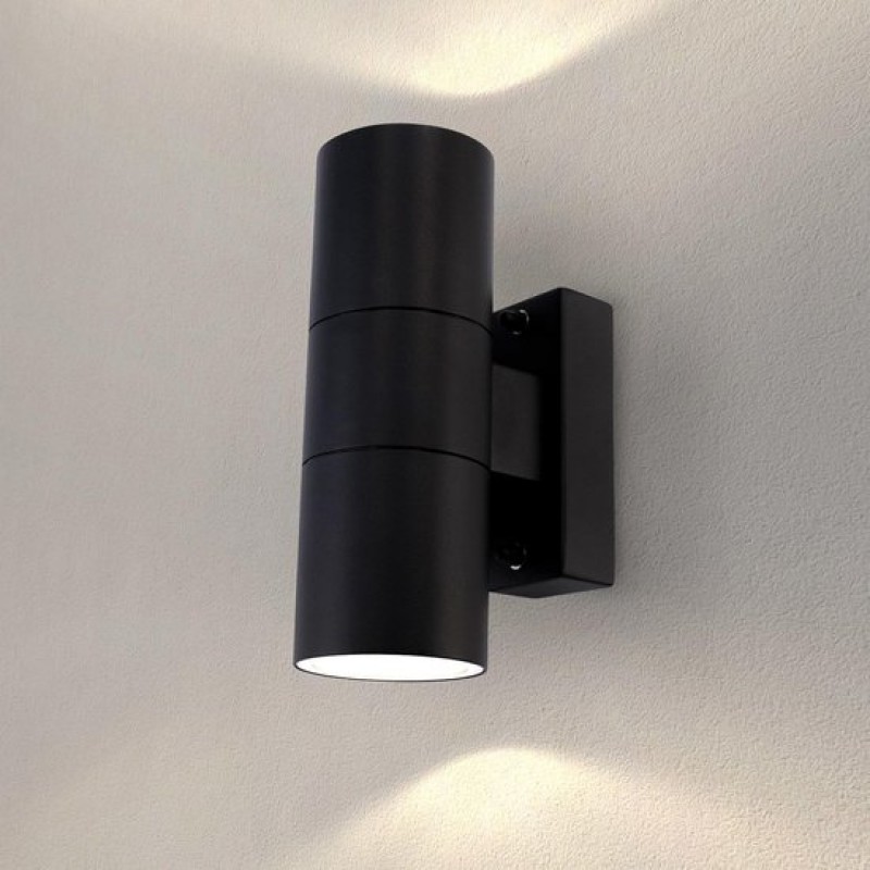 Ledvion – Led-wandleuchte – Gu10 – Ip54 – Schwarz