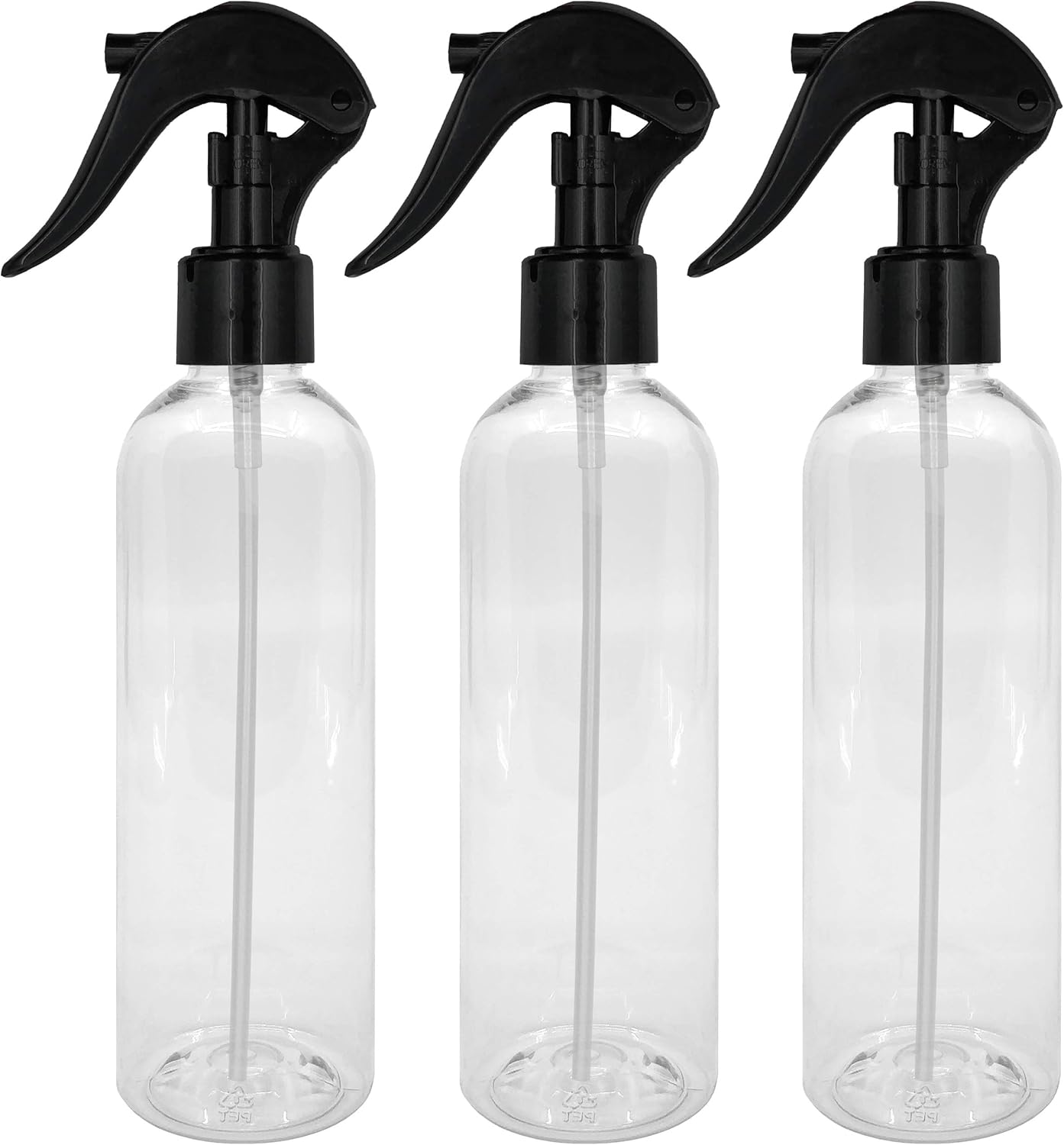 Sprühflasche – 3er-pack – 250 Ml – Hdpe – Chemikalienbeständig – Für Haushalt Und Kosmetik – Transparent