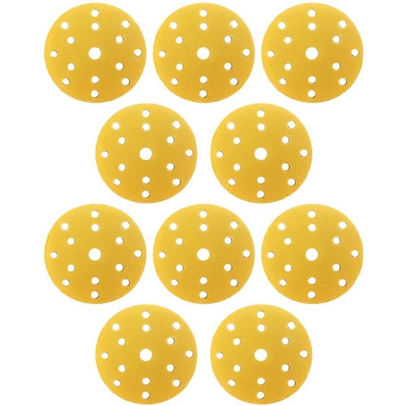 Lot De 10 Disques Abrasifs Auto-agrippants De 150 Mm (6 Pouces) Avec 15 Trous.