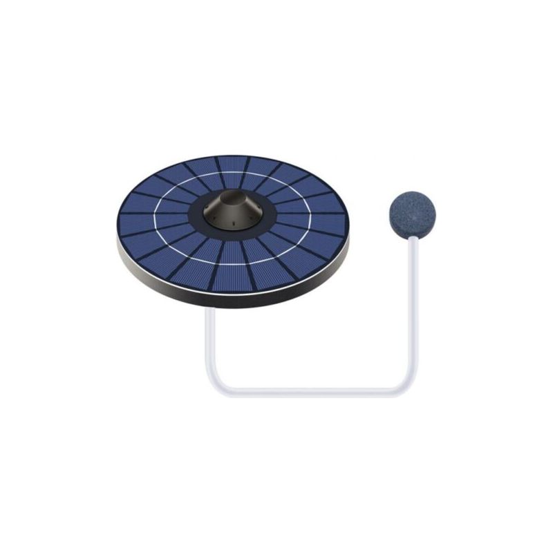Pompe A Oxygene Solaire Pour Bassin Avec Tuyau D'Air Et Pierre A Bulles Aerateur De Bassin A Poissons Oxygenateur Pour Fontaine De Bain D'Oiseaux Petit Bassin