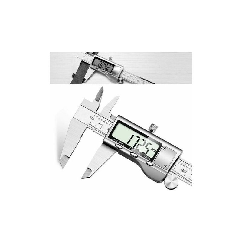 Fenoplasticacalibro Digitale - Calibro Digitale Professionale Da 150 Mm Per Misurazioni Precise E Veloci, Facile Lettura, Strumento Micrometrico A Corsoio In Acciaio Inossidabile Con Display Lcd