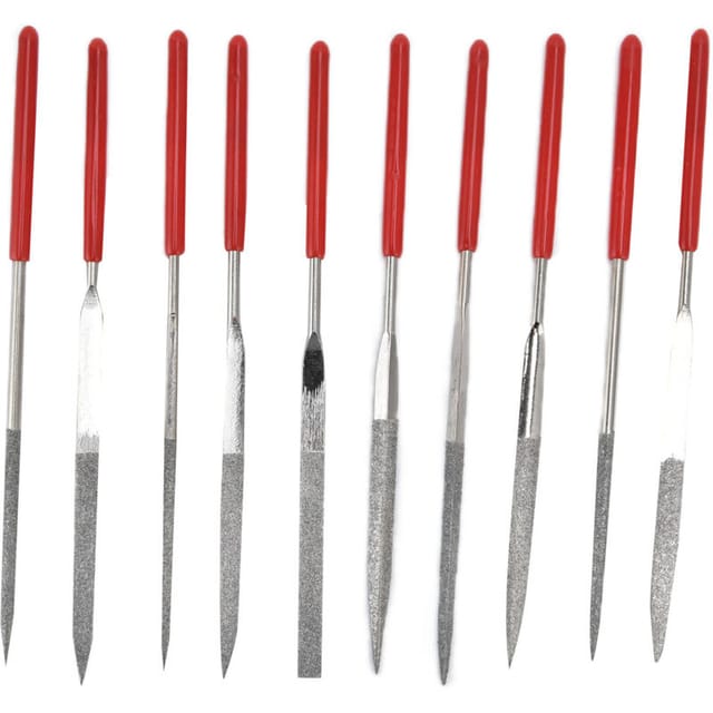 10 Stück Assortierte Mini-diamant-nadelhülsen Mit 2x100 Mm Stangen, Vielseitiges Diamant-schleifset Aus Metall Für Juweliere, Glas-, Holz- Und Modellbauarbeiten