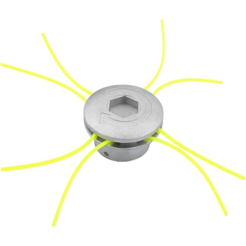 Tête De Débroussailleuse Universelle En Aluminium, 4 Lignes Pour Coupe Précise, Dimensions 72 X 44,5 Mm, Accessoire Pour Tondeuse À Gazon