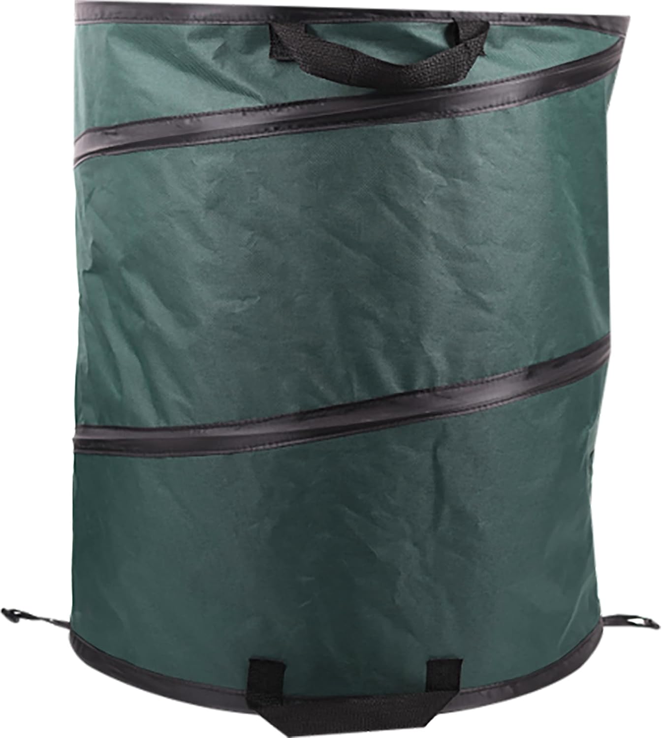 Pop-up-gartenabfallsack 117l - Grün, Wasserdichtes Polyester - 3 Faltbare Griffe