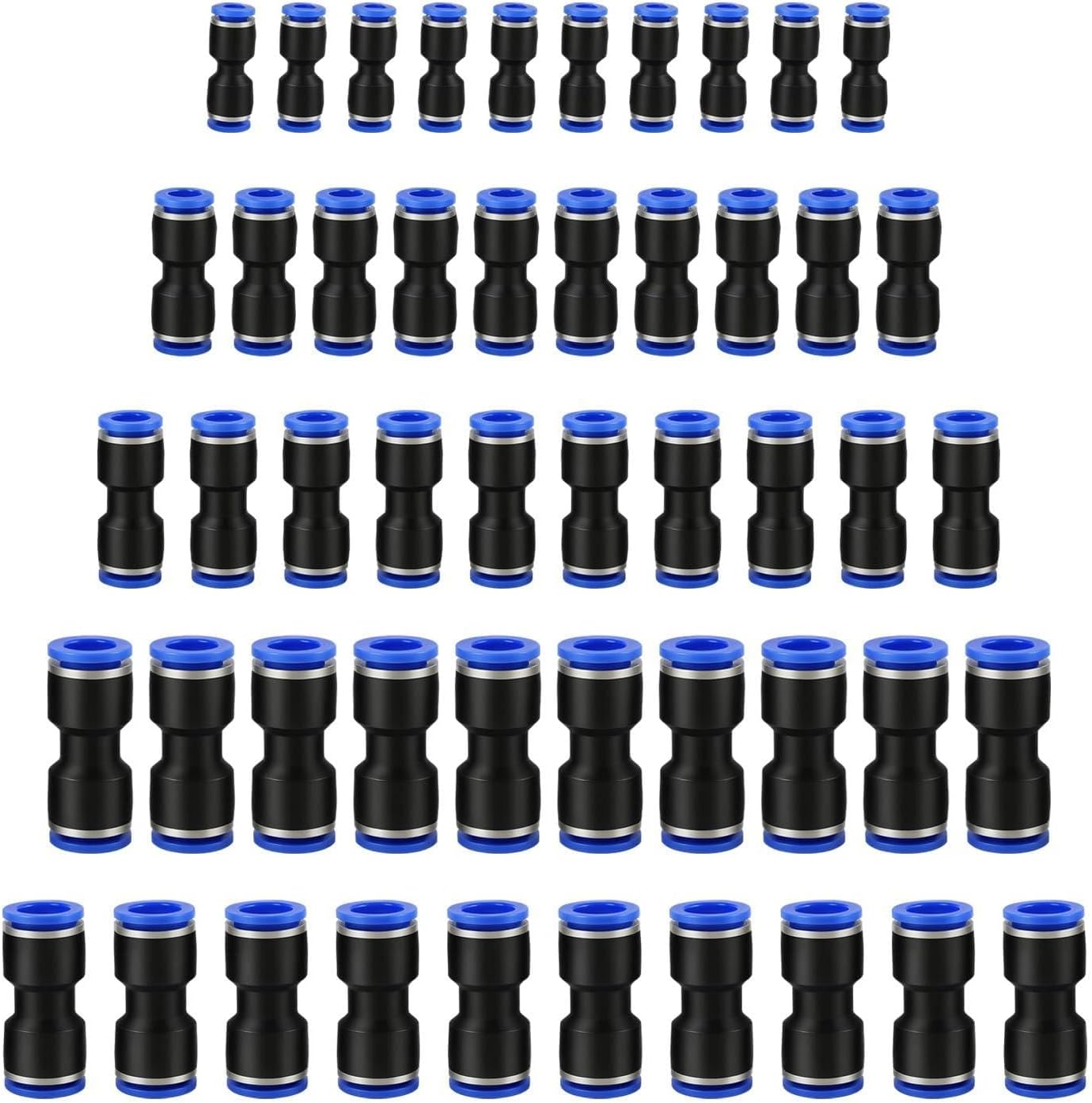 Pneumatikverbinder – 50 Stück – Kunststoff Und Pu – Schnellkupplung Zum Einstecken – Industrie Und Heimwerkerbedarf – 4 Bis 12 Mm