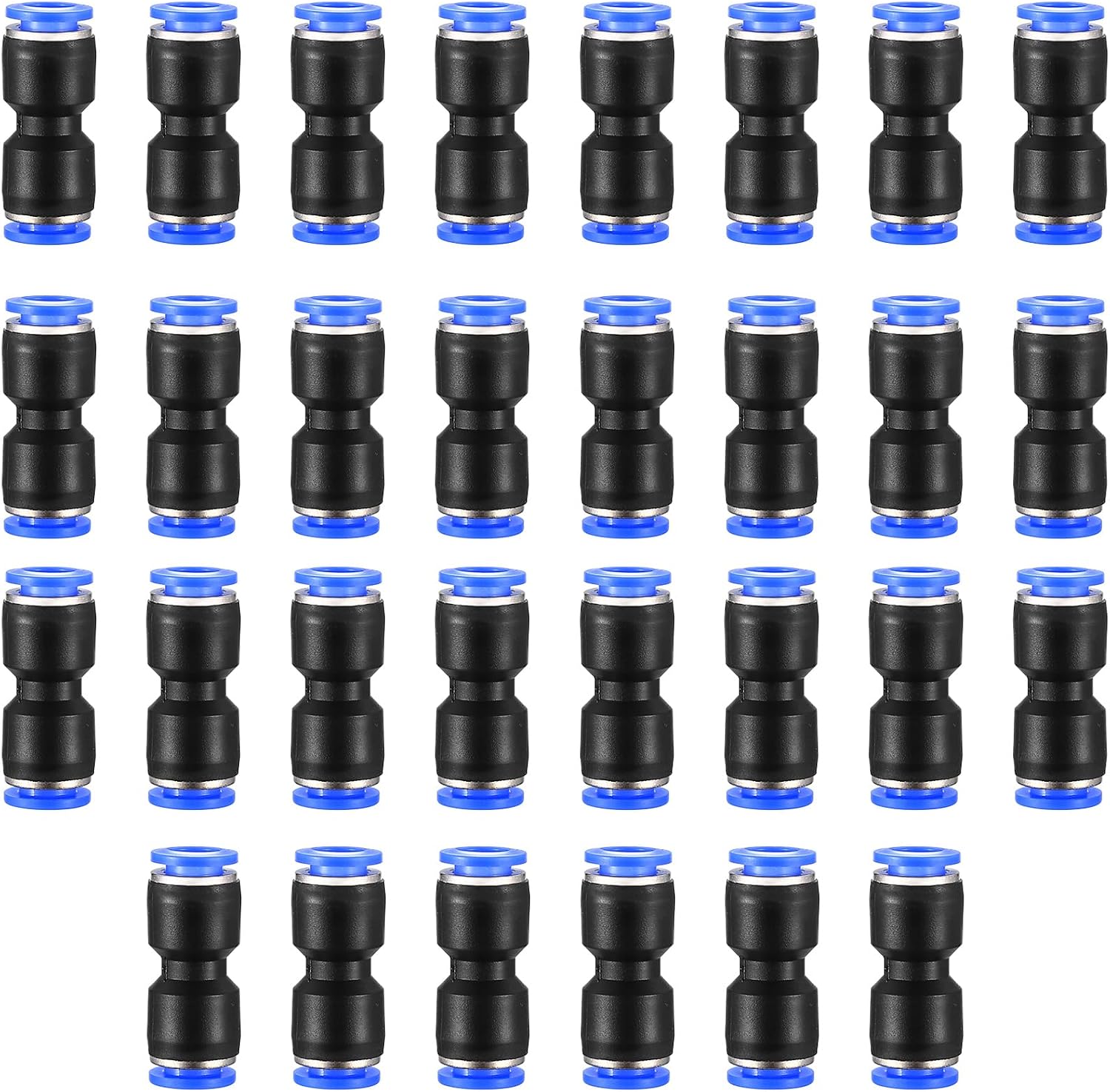 8-mm-pneumatikverbinder, Gerade, 30er-packung, Steckkupplungen, Schnellkupplungen Für Druckluftschläuche, Zubehör Für Pneumatische Systeme Und Druckwerkzeuge