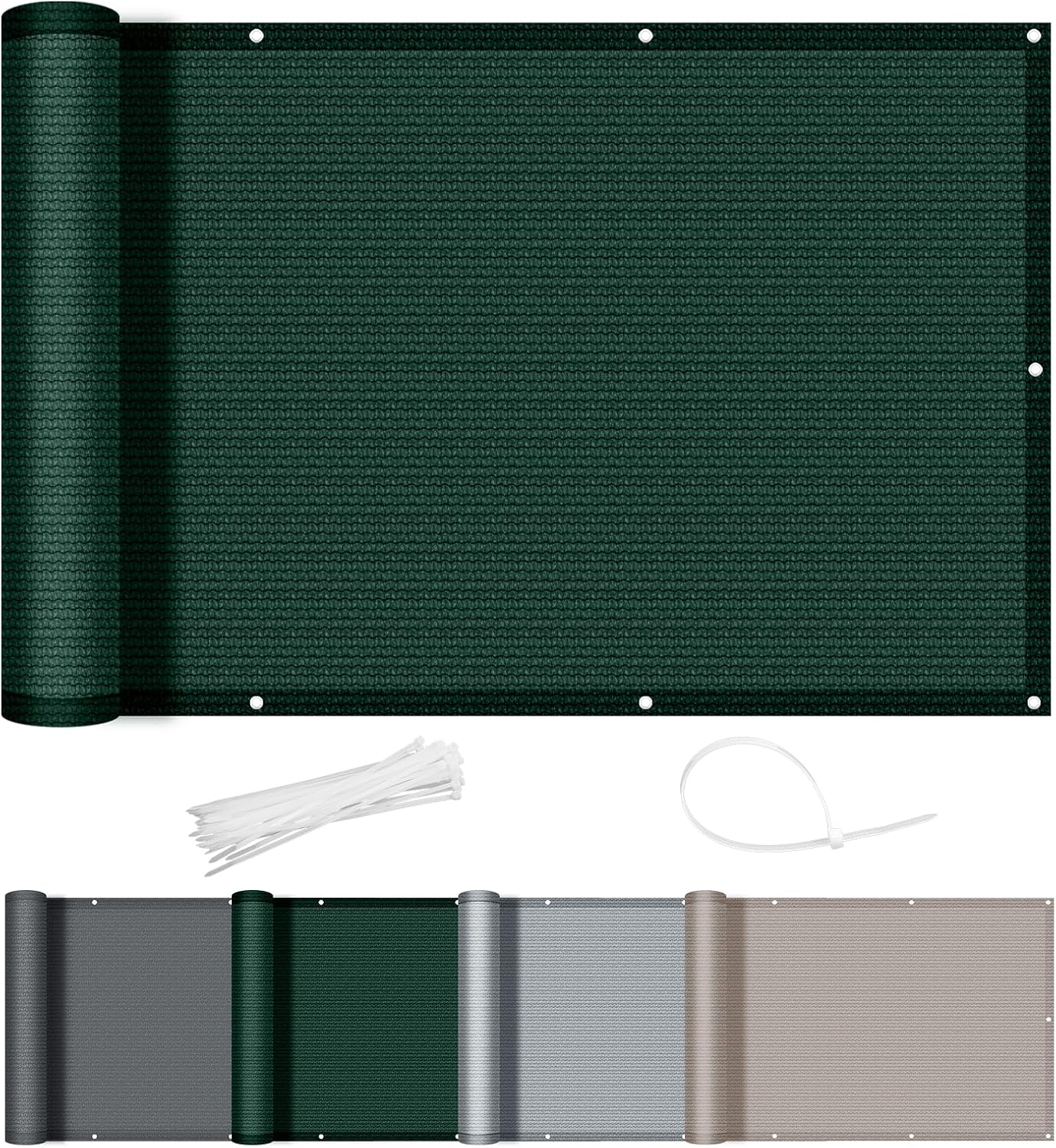 Balkon-sichtschutz – 1 Stück – Hdpe – Uv-schutz Und Sichtschutz – Für Terrasse Und Garten – 90 X 300 Cm, Grün